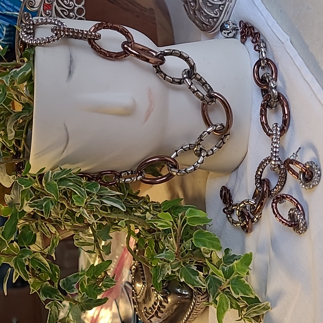 Brighton Pebbled Pave Necklace, Bracelet & Earrings Bundle